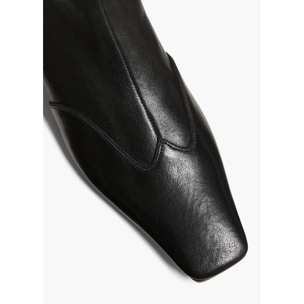 Nevada Stretch Low Boot in Black Nappa Leather - Image 4