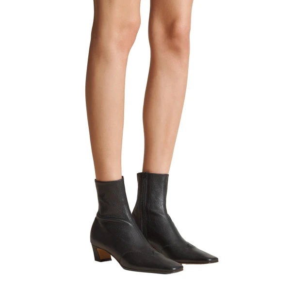 Nevada Stretch Low Boot in Black Nappa Leather - Image 5