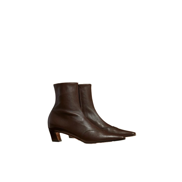 Nevada Stretch Low Boot in Dark Brown Nappa Leather - Image 2