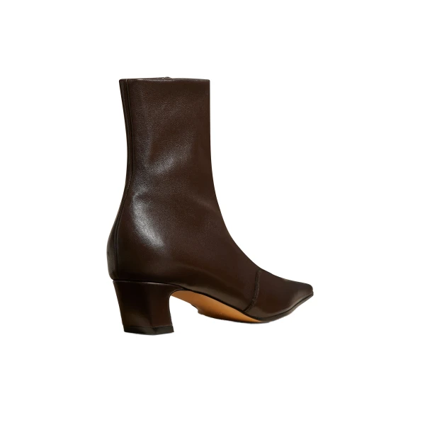 Nevada Stretch Low Boot in Dark Brown Nappa Leather - Image 3