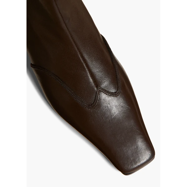 Nevada Stretch Low Boot in Dark Brown Nappa Leather - Image 4