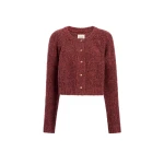 Khaite Niels Cardigan in Cherry | Knitwear | Luxury Shoes 