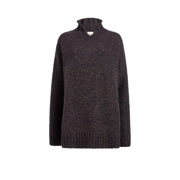 Khaite Novis Sweater in Dark Multi | Knitwear | Luxury Shoes 