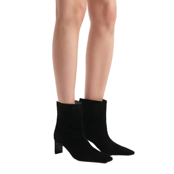 Ona Ankle Boot in Black Suede - Image 3