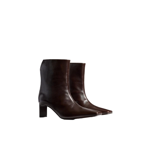 Ona Ankle Boot in Chocolate Glazed Leather - Image 2