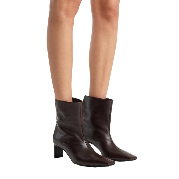 Ona Ankle Boot in Chocolate Glazed Leather - Image 3