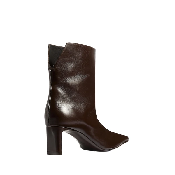 Ona Ankle Boot in Chocolate Glazed Leather - Image 4