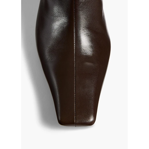 Ona Ankle Boot in Chocolate Glazed Leather - Image 5