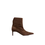 Khaite Ona Ankle Boot in Ebano Suede