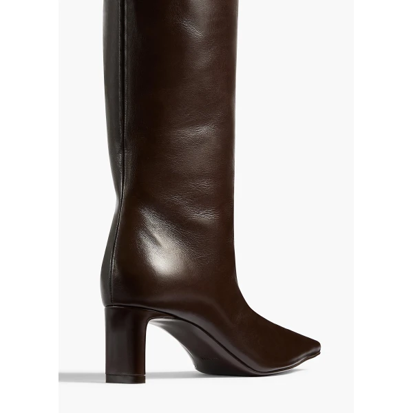 Ona Knee-High Boot in Chocolate Glazed Leather - Image 4