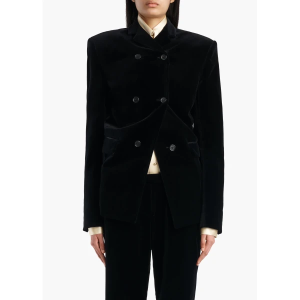 Rolo Jacket in Black Velvet - Image 3