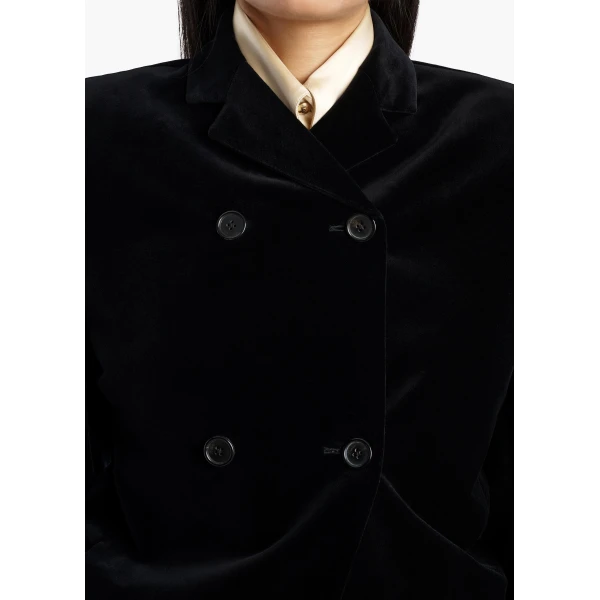 Rolo Jacket in Black Velvet - Image 5