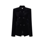 Khaite Rolo Jacket in Black Velvet | Jackets | Luxury Shoes 