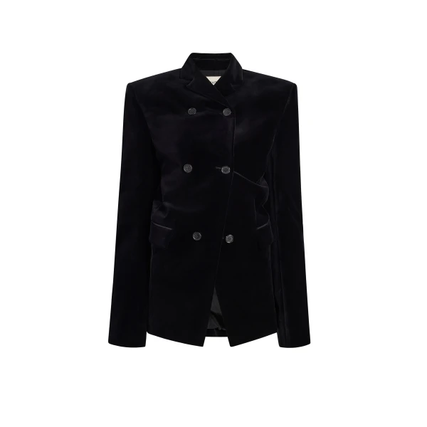Rolo Jacket in Black Velvet