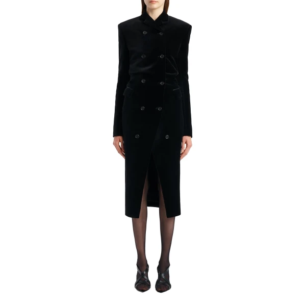 Rolon Coat in Black Velvet - Image 2