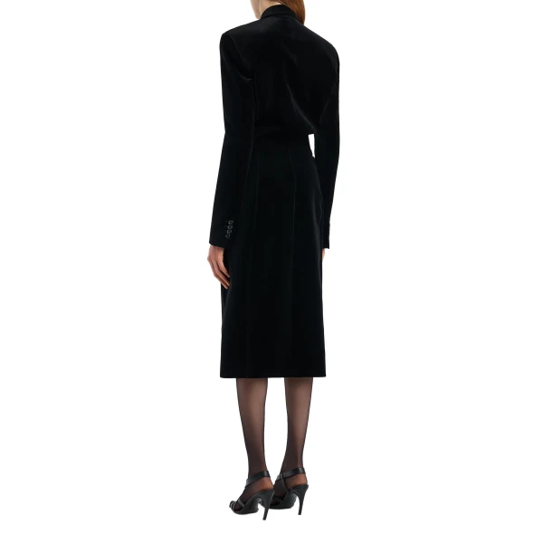 Rolon Coat in Black Velvet - Image 3