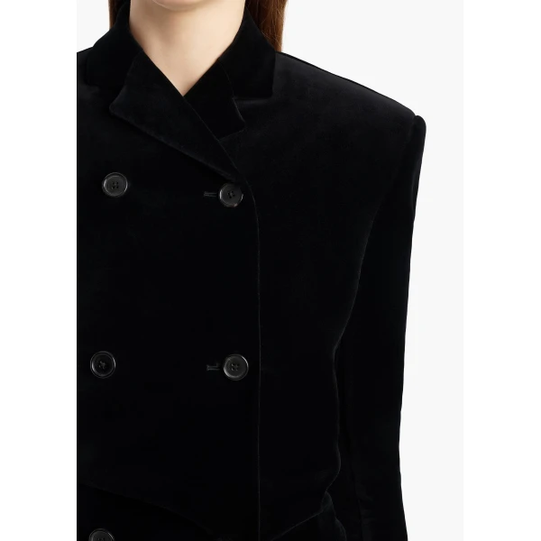 Rolon Coat in Black Velvet - Image 5