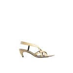 Khaite Sadie Kitten Heel Sandal in Butter Glazed Leather