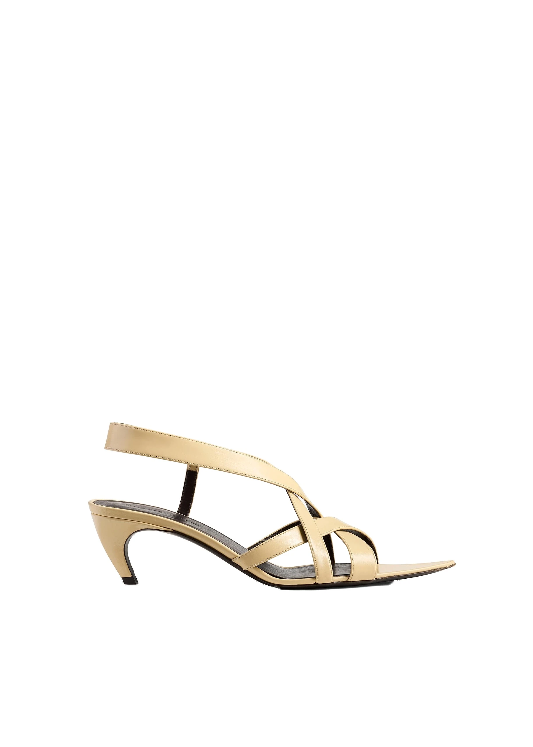 Khaite Sadie Kitten Heel Sandal in Butter Glazed Leather | Buy Shoes at Luxury Shoes Khaite Sadie Kitten Heel Sandal in Butter Glazed Leather