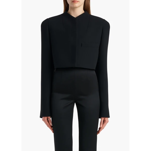 Samo Jacket in Black Crepe - Image 3