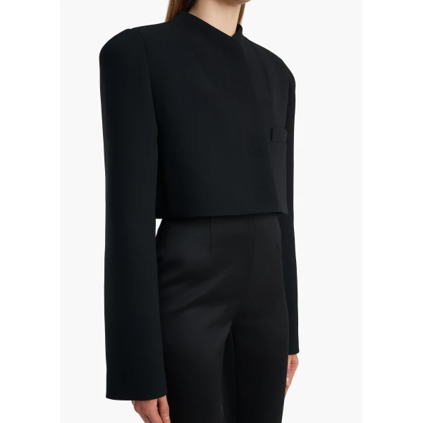 Samo Jacket in Black Crepe - Image 5