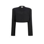 Khaite Samo Jacket in Black Crepe | Jackets | Luxury Shoes 