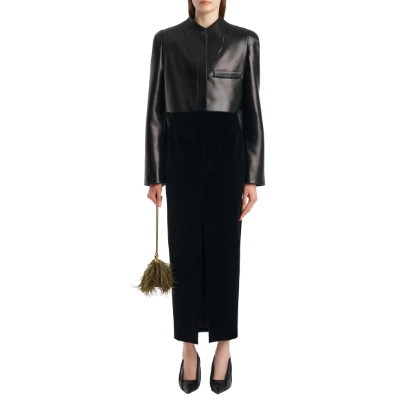 Samo Jacket in Black Leather - Image 2