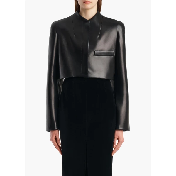 Samo Jacket in Black Leather - Image 3