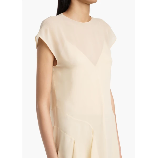 Scarla Dress in Champagne Silk - Image 4