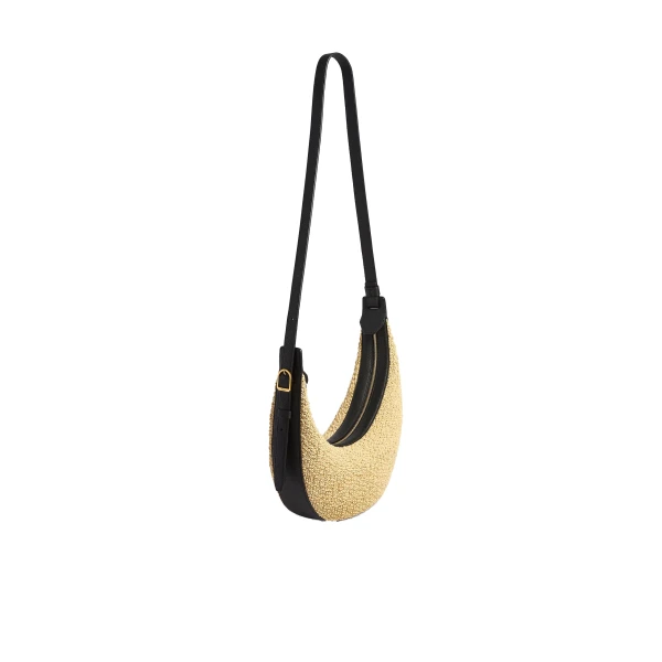 Small Augustina Crossbody Bag in Natural Raffia and Black Leather - Image 2