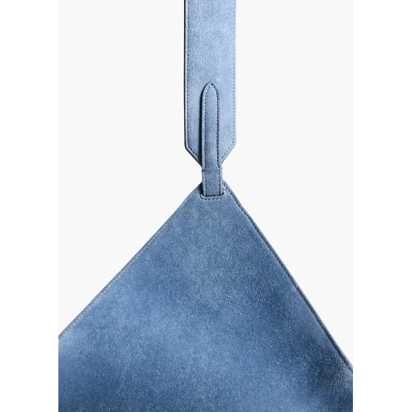 Small Lotus Tote in Cloud Iris Suede - Image 4