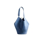 Khaite Small Lotus Tote in Cloud Iris Suede