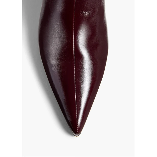 Sybil Ankle Boot in Bordeaux Glazed Leather - Image 4