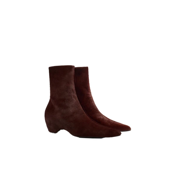 Sybil Ankle Boot in Rouge Noir Haircalf - Image 2
