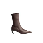 Khaite Valerie Mid-Calf Boot in Chocolate