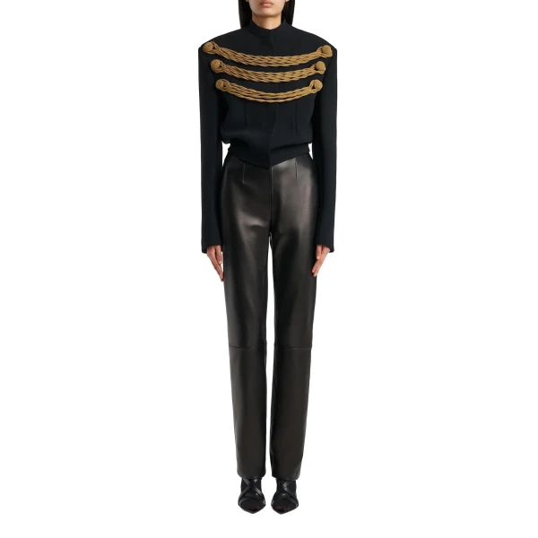 York Jacket With Cord Embroidery in Black and Gold - Image 2