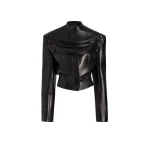 Khaite York Jacket with Cord Embroidery in Black Leather | Jackets | Luxury Shoes 