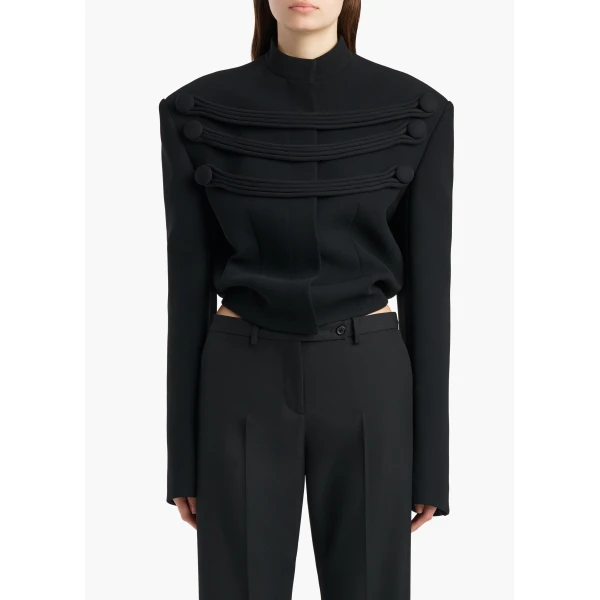 York Jacket with Cord Embroidery in Black - Image 3