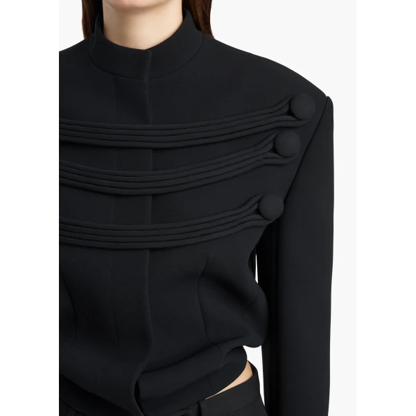 York Jacket with Cord Embroidery in Black - Image 6