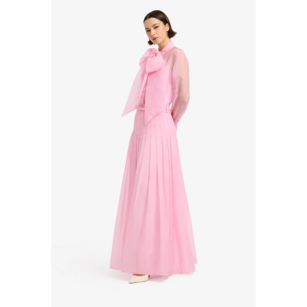 Leo Lin Juno Pleated Pants in Pink view 4