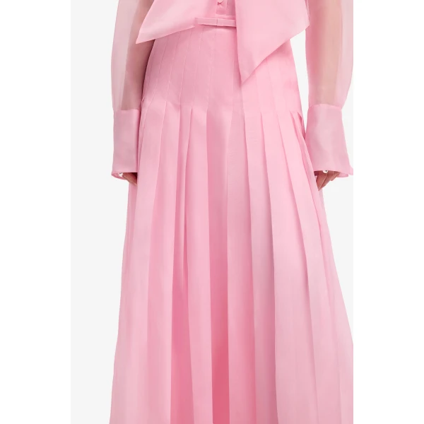 Leo Lin Juno Pleated Pants in Pink view 6