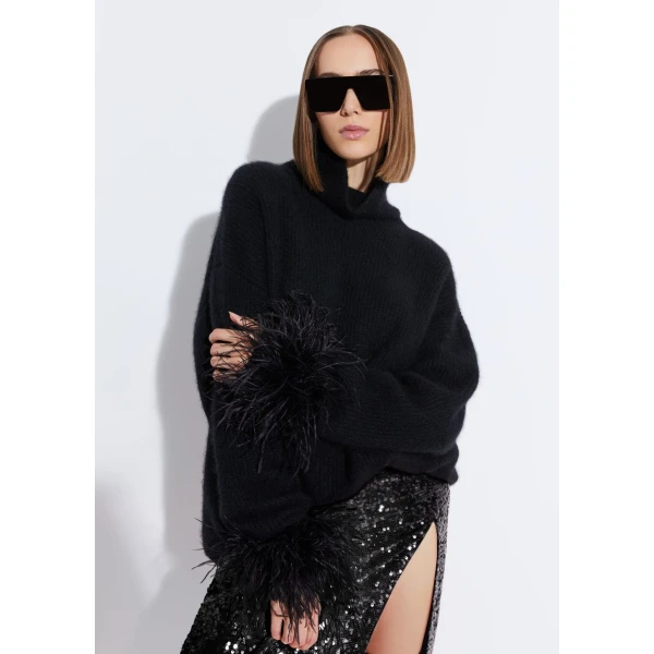 black sweater