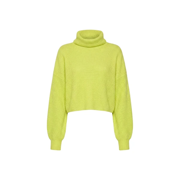 Cashmere Turtleneck Sweater in Lime