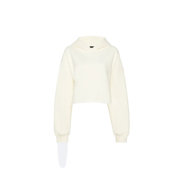 Cotton Sweatshirt in Off White