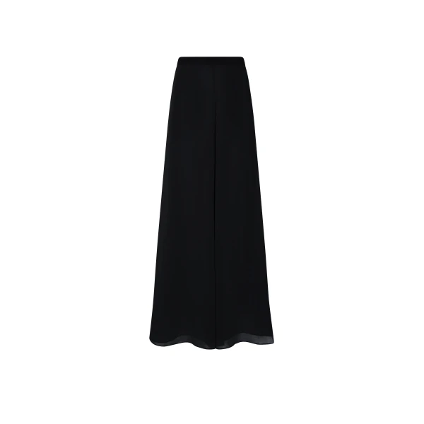 Georgette Wide Leg Pant in Black