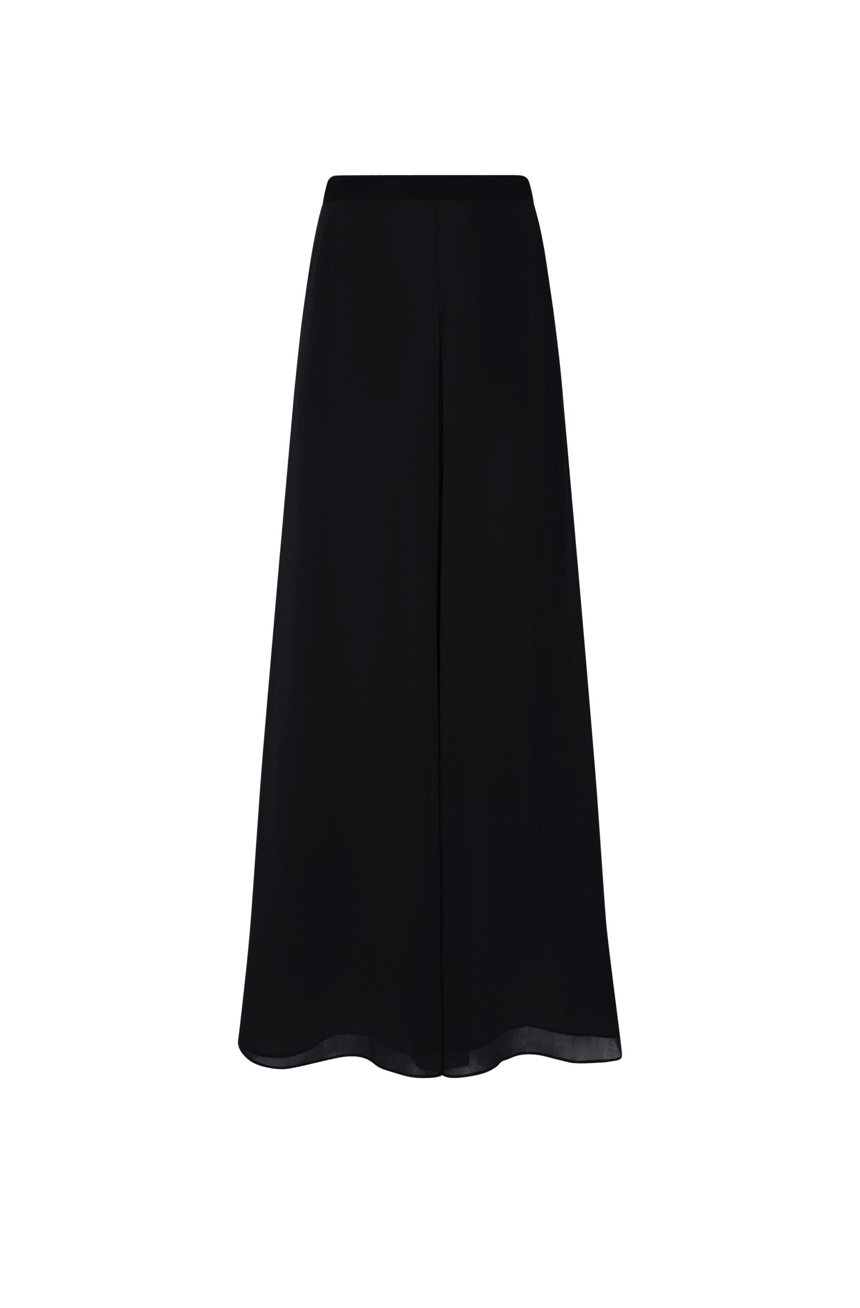 Georgette Wide Leg Pant in Black