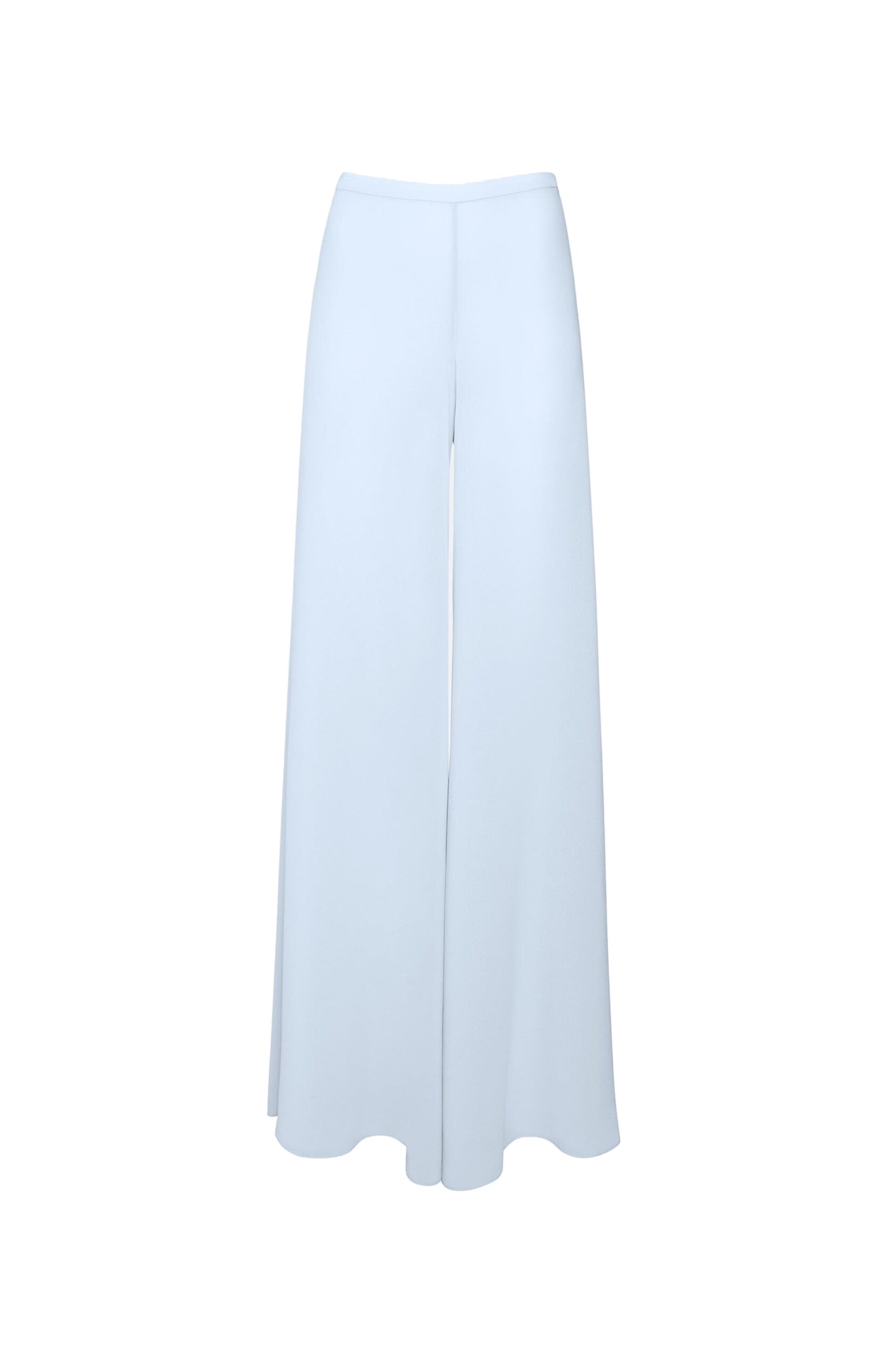 Lightweight Georgette Wide Leg Pant With Pockets in Cloud