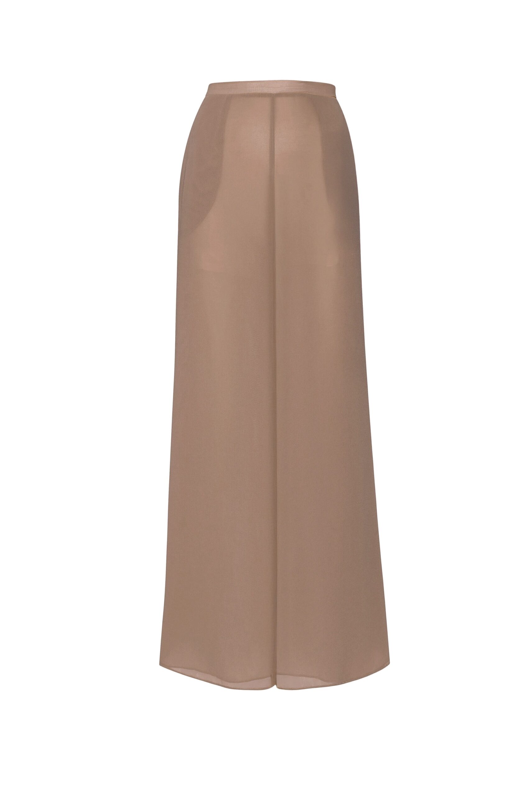 Lightweight Georgette Wide Leg Pant With Pockets in Oat