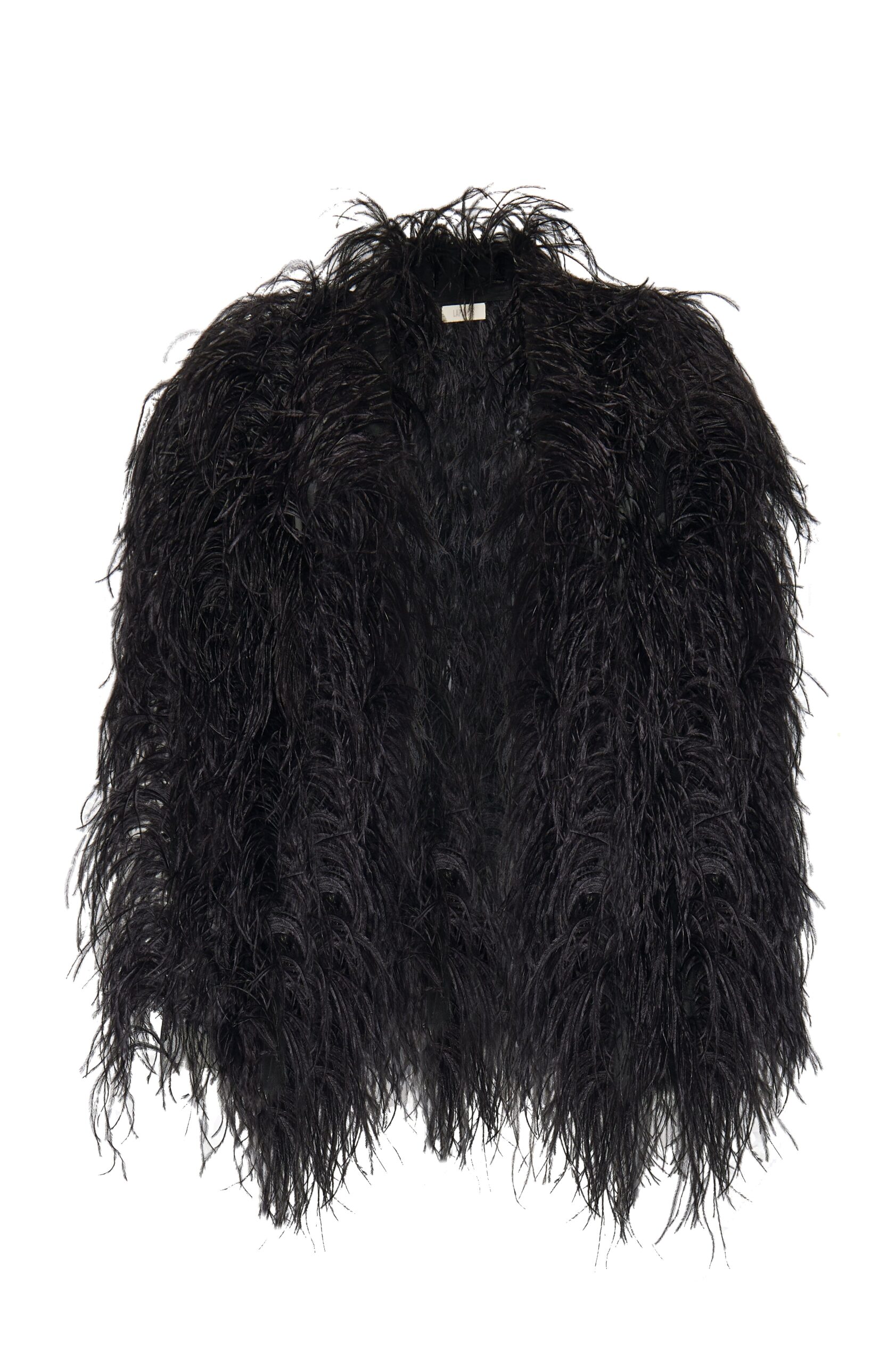 Marbled Feathers Jacket in Black