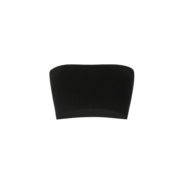 Matte Viscose Bandeau in Black